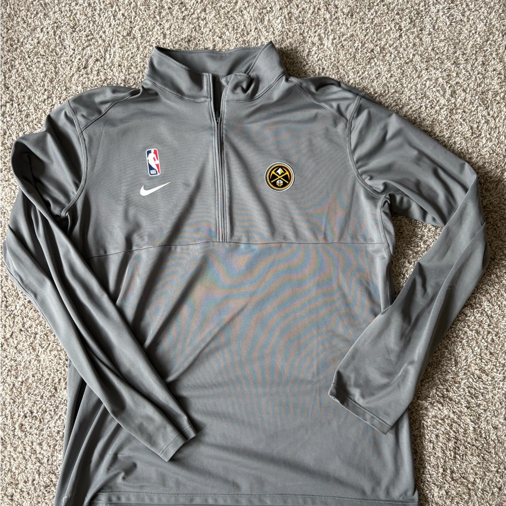 Nike Denver Nuggets Gray Dri-FIT NBA Pullover Quarter Zip